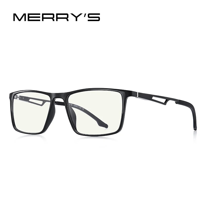 MERRYS DESIGN Men Anti Blue Ray Light Blocking Glasses UV400 Glasses For Computer Aluminum Legs With Silicone Temple S2270 Elk-Valley 3D