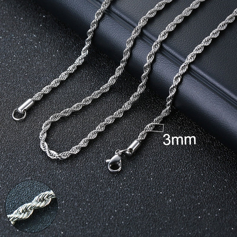 Vnox Cuban Chain Necklace for Men Women, Basic Punk Stainless Steel Curb Link Chain Chokers,Vintage Gold Tone Solid Metal Collar Elk-Valley 3D