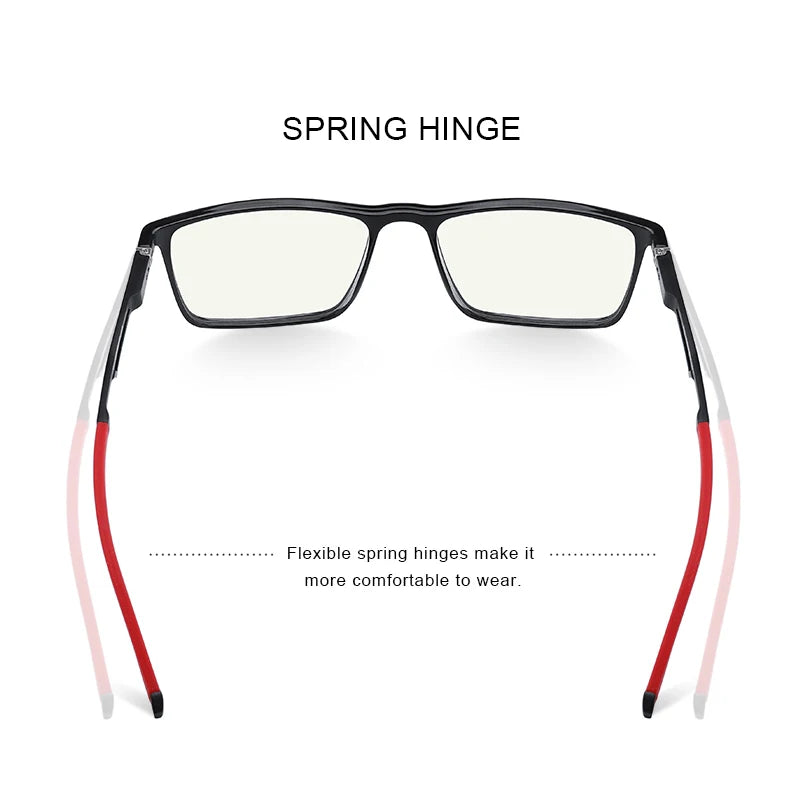 MERRYS DESIGN Men Anti Blue Ray Light Blocking Glasses UV400 Glasses For Computer Aluminum Legs With Silicone Temple S2270 Elk-Valley 3D