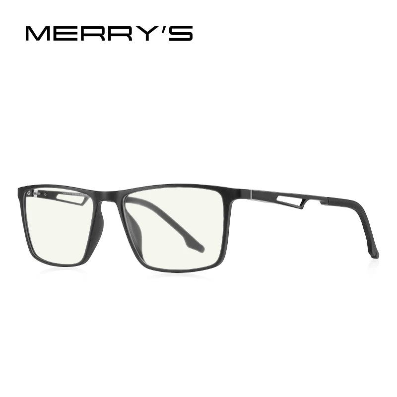 MERRYS DESIGN Men Anti Blue Ray Light Blocking Glasses UV400 Glasses For Computer Aluminum Legs With Silicone Temple S2270 Elk-Valley 3D