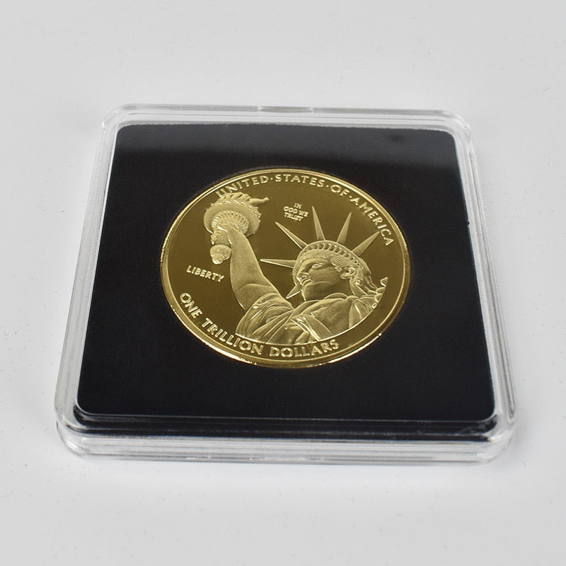 1 Trillion Dollar Gold Coins bit coin gold bitcoin Litecoin Eth XRP doge coin Cardano IOTA FIL shiba Cryptocurrency coin Elk-Valley 3D