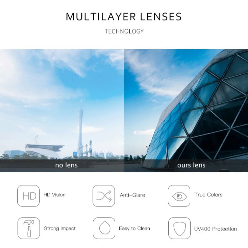 Round Clip-Nose Sunglasses Rimless Punk Clip On Sunglasses Women Men Driving Sunglasses Frameless Coating Eyeglasses UV400 Elk-Valley 3D