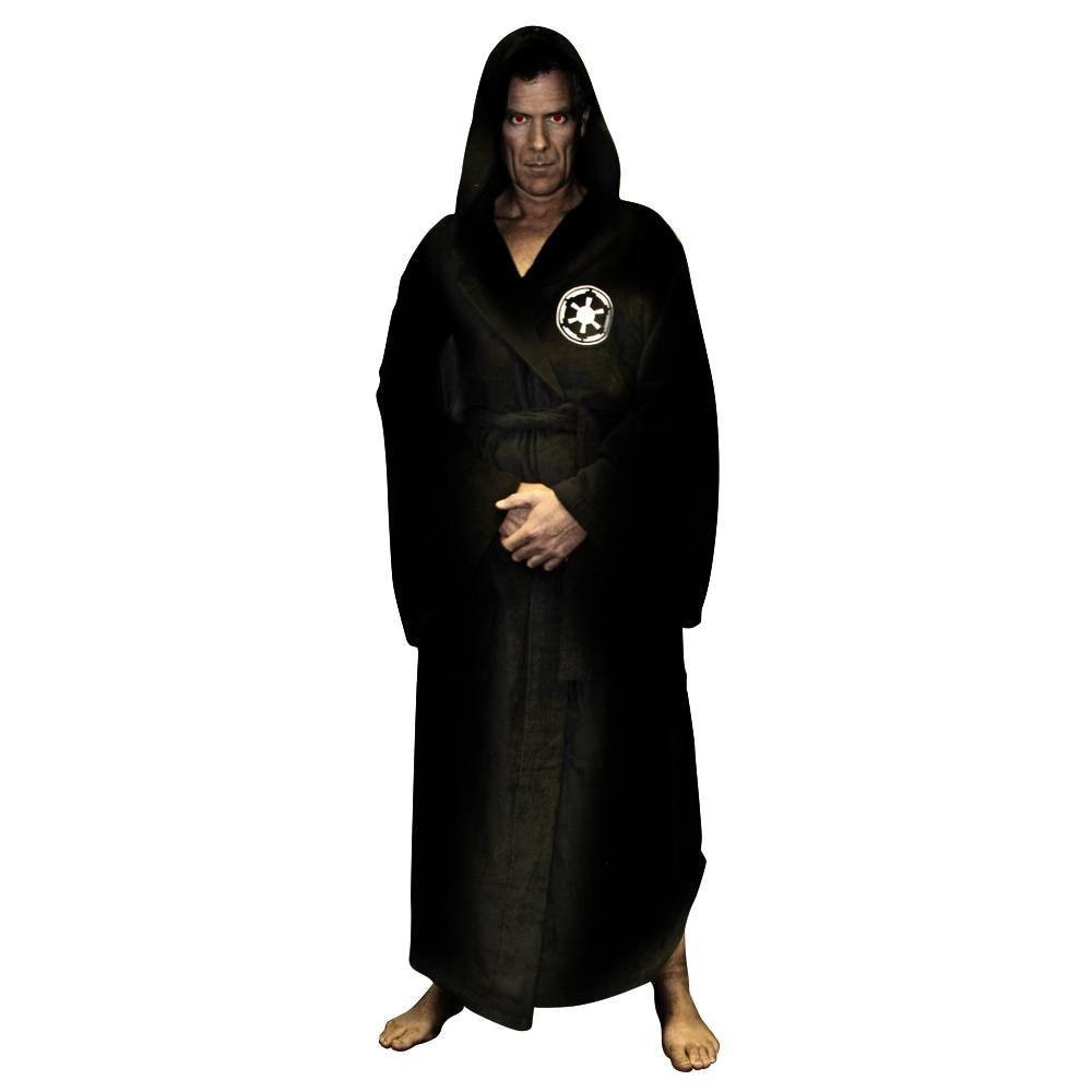 Male Flannel Robe Male With Hooded Thick Star Dressing Gown Jedi Empire Men's Bathrobe Winter Long Robe Mens Bath Robes Homewear Elk-Valley 3D