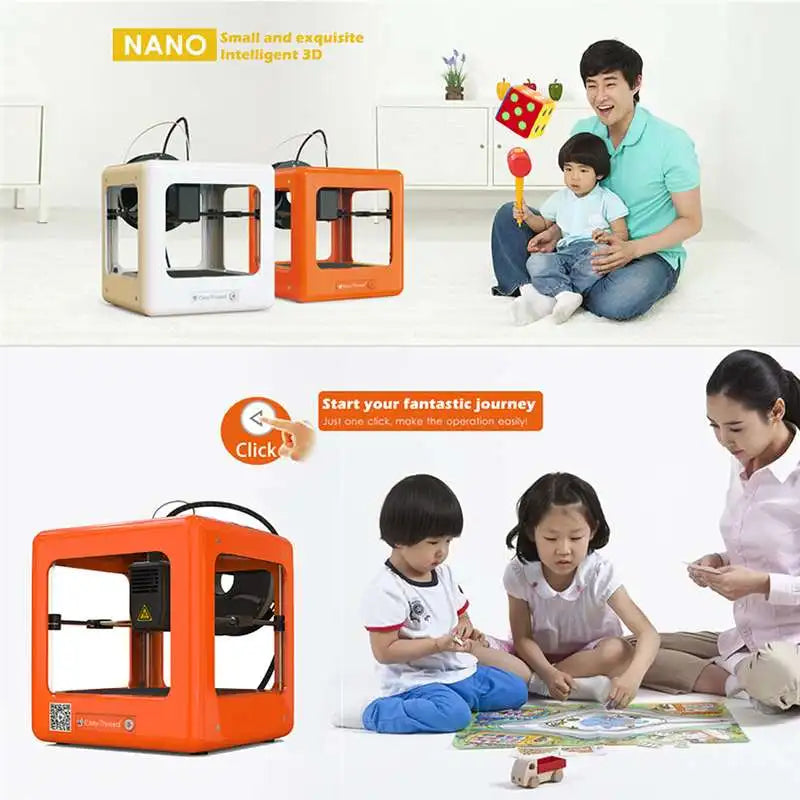 NANO Mini 3D Printer DIY Toy Modle Printing Education Impresora 3d Kids Shipping from Local Warehouses FDM 3D Printer