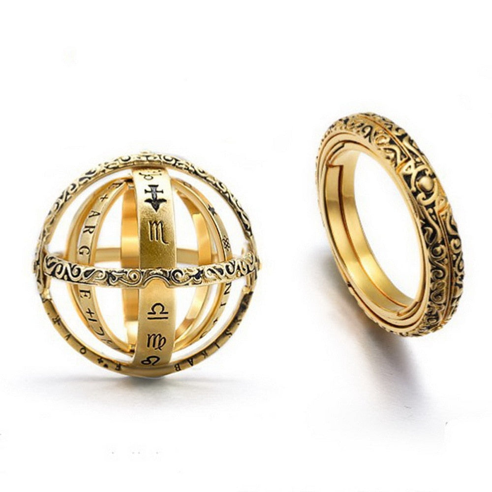 Vintage Astronomical Ball Rings For Women Men Creative Complex Rotating Cosmic Finger Ring Jewelry jz516 Elk-Valley 3D