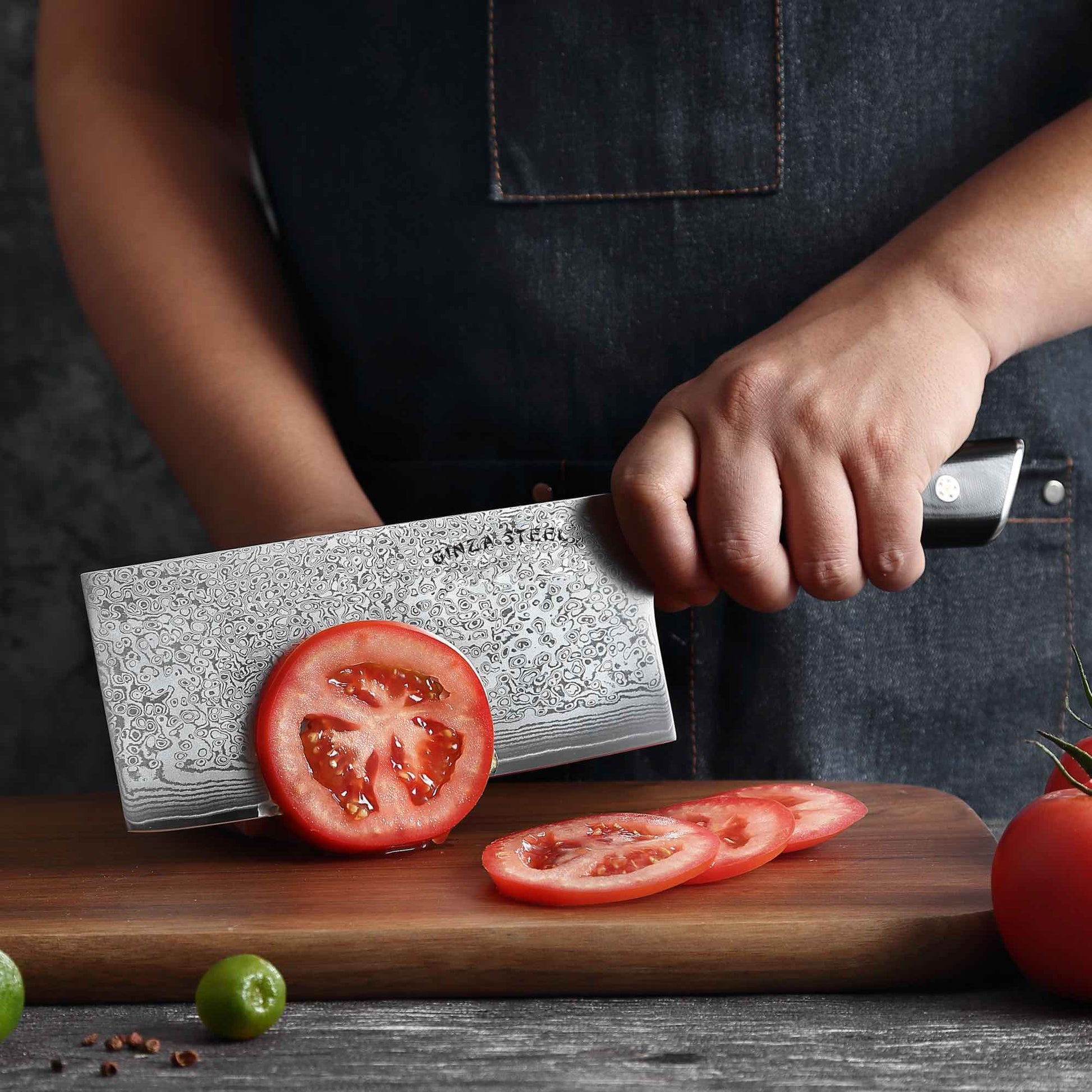 HAGAKURE SIX | Essential 6 pcs Knife set | 4 Knives, 1 Shears with Wood Block Ginza Steel