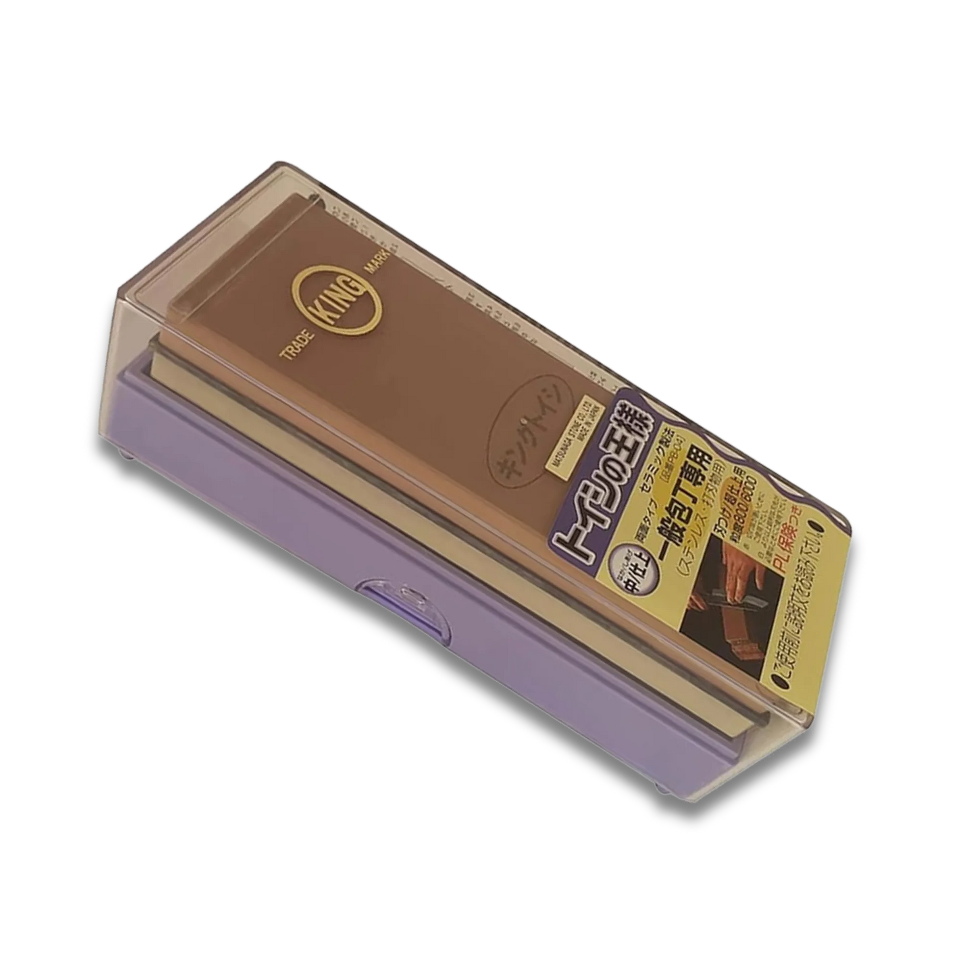KING PB-04 Dual-Sided Whetstone – Medium and Fine Grit #800/#6000 – Made in Japan Ginza Steel