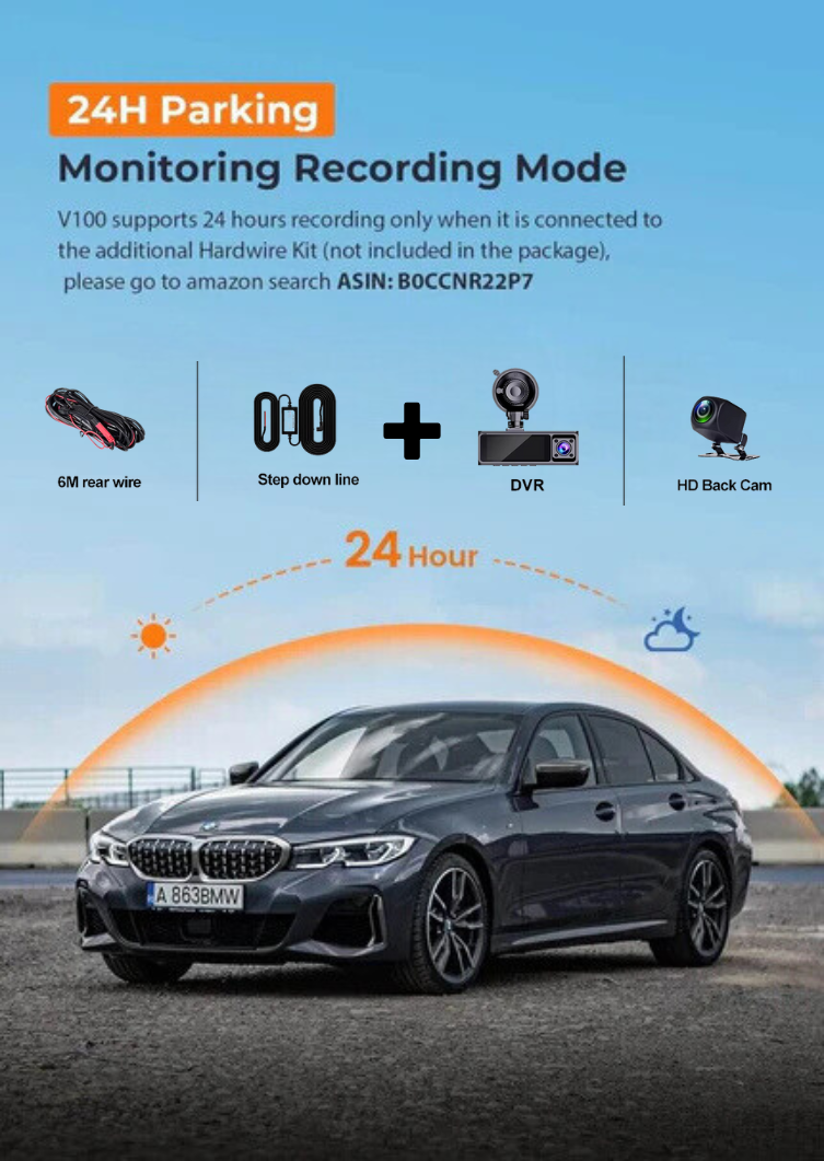 LDAS A20 Dash Cam WiFi , 2.5K Car Camera, Dashcams with App, Night Vision, G-Sensor, Loop Recording, 24H Parking Mode, Free 128G SD Card, Support 256GB Max (Black) LDAS ELECTRONICS