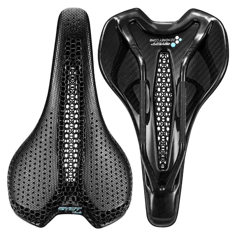 RYET Carbon 3D Printed Saddle Ultralight 175g 7*9 Bike Seating For Men Women Triathlon Road MTB Mountain Gravel Cycling Parts Elk-Valley 3D
