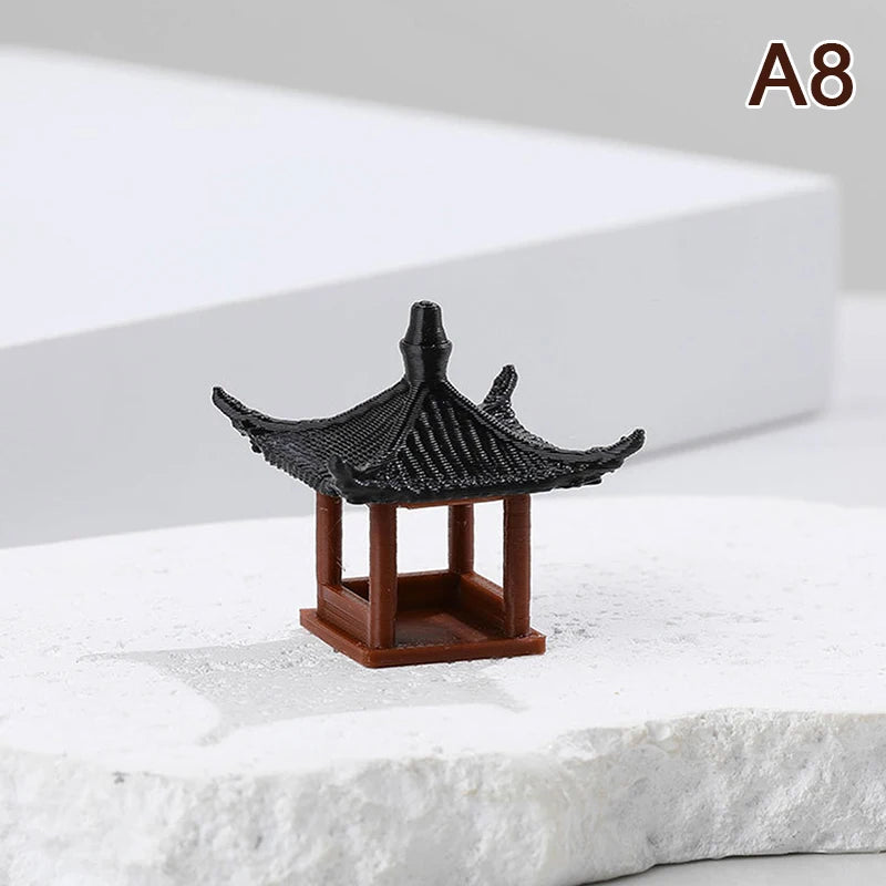 Miniature Archway Statue Ancient Building Model Japanese Garden Decor Fish Tank Decor Memorial Gate Mini Aquarium Decorations Elk-Valley 3D