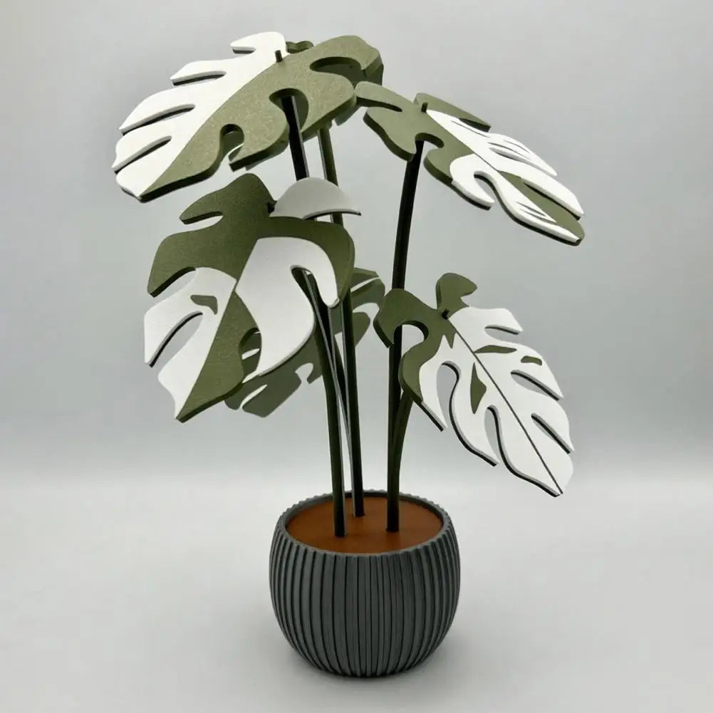 Monstera Leaf Coaster Leaf Shape 3D Printed Dining Table Coasters Tropical Leaf Coaster Heat Resistant PLA Anti-scald Mat Elk-Valley 3D