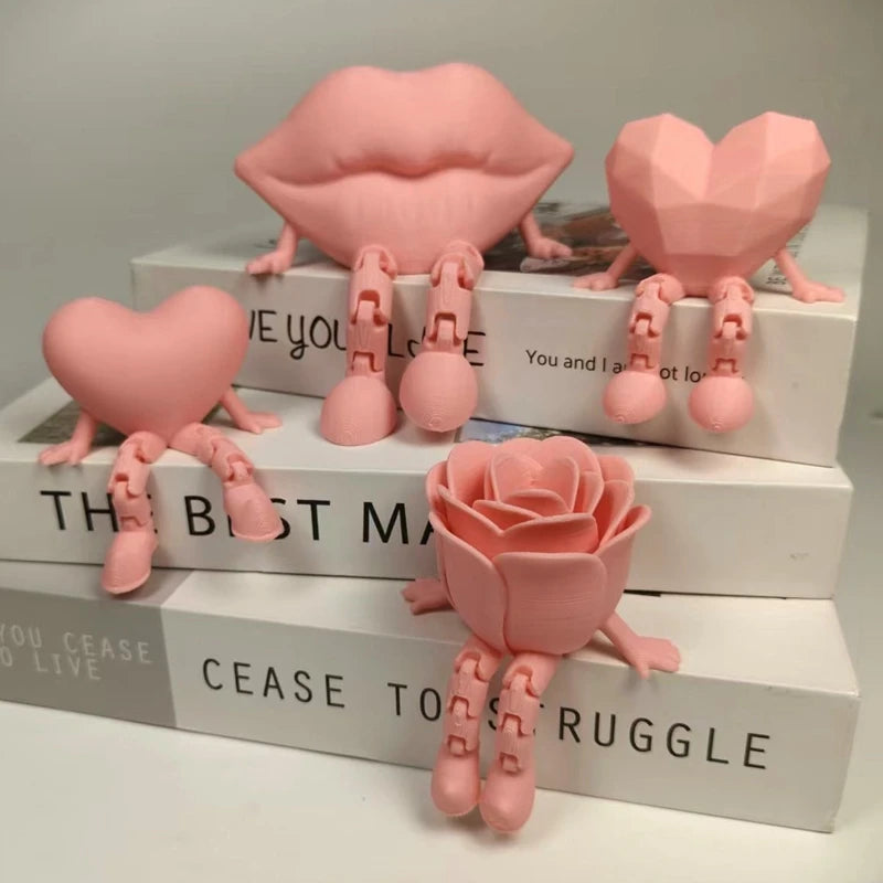 3D Printed Heart Ornament Wedding Party Decoration Valentine's Day Desk Accessiories Wedding New Year 3D Printed Decorations Elk-Valley 3D