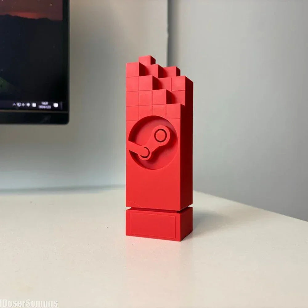 3D Printed Stem Game Trophy Ornament Computer Desktop Ornament Toys Trophy Creative Simple Study Room Desktop Ornament