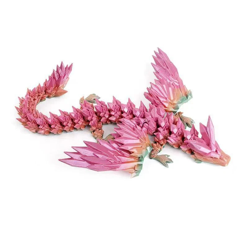 3D Printed Dinosaur Movable Echinosaurus Figurine Dragons Bone Model Desktop Craft Ornament Creative Novelty Gifts for Kids Elk-Valley 3D