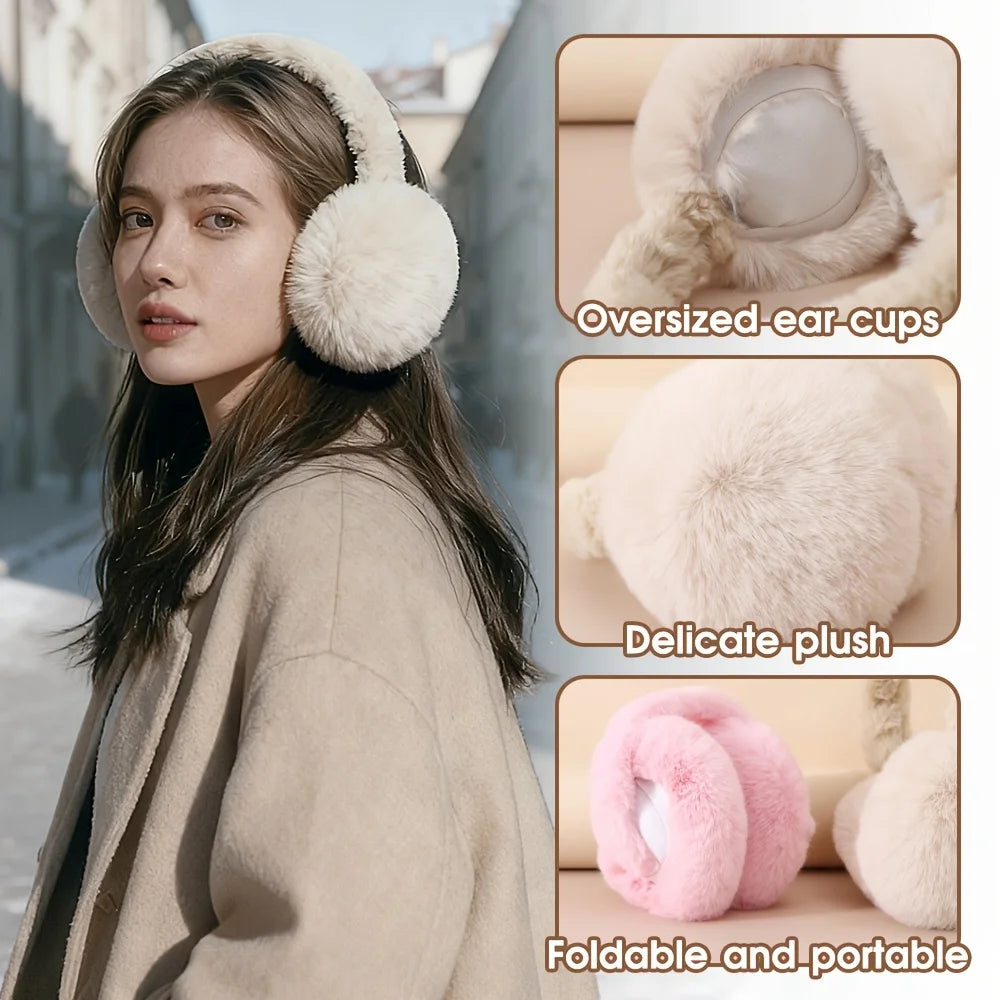 Women'S Winter Warm Ear Muffs Windproof Cold-Resistant Ear CoversThickened Lining Christmas Holiday Gift Cold Weather Gear Elk-Valley 3D