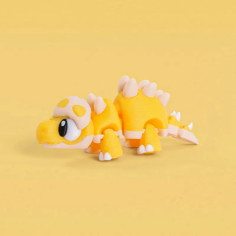 Mini 3D Printed Dinosaur Toys - Movable Joints Egg Shell T-Rex Spinosaurus Triceratops Brachiosaurus for Desktop Creative Decor Elk-Valley 3D