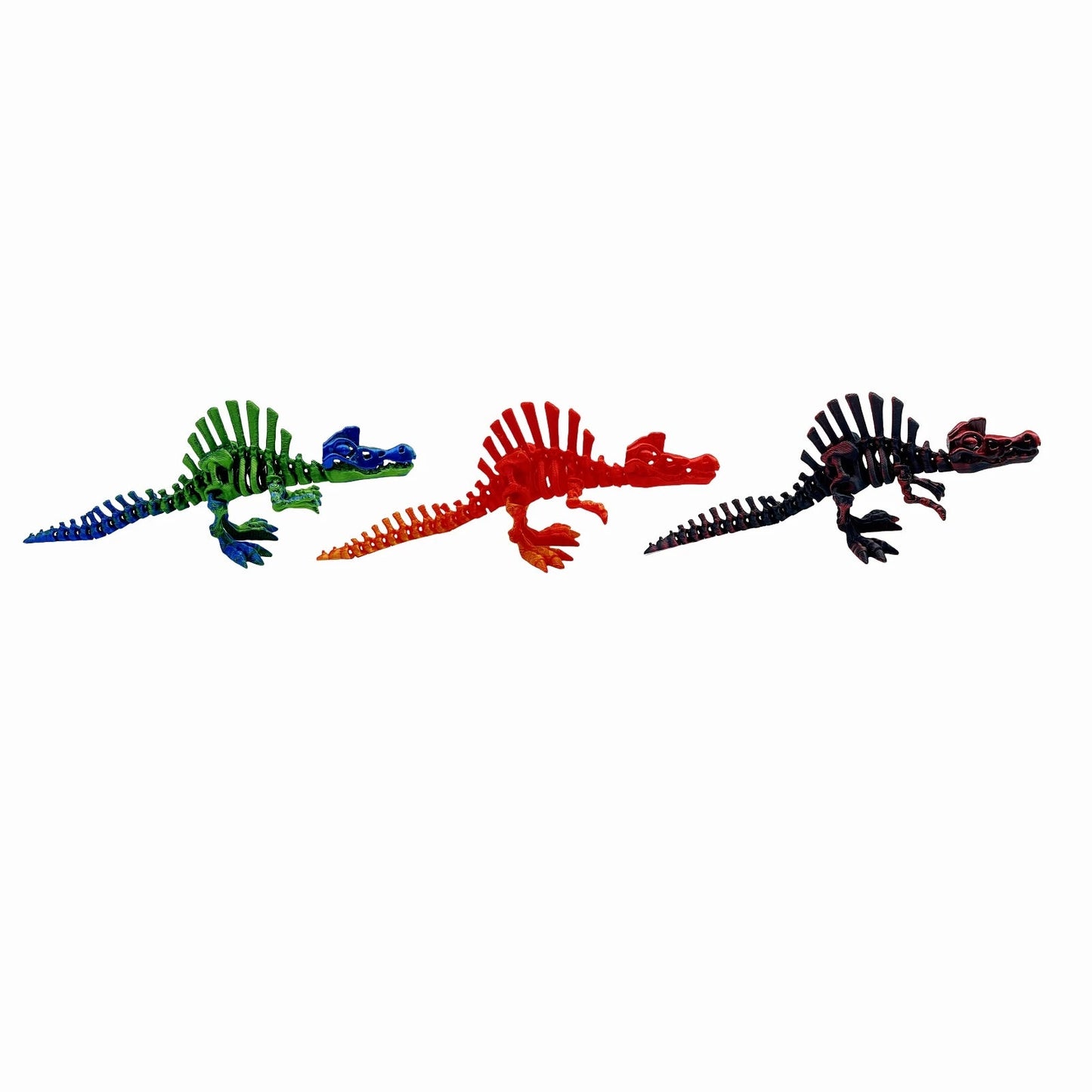 3/5 pieces set 3D printed 15cm Spinosaurus, multiple colors, movable joints can stand and lie down, home party holiday Elk-Valley 3D