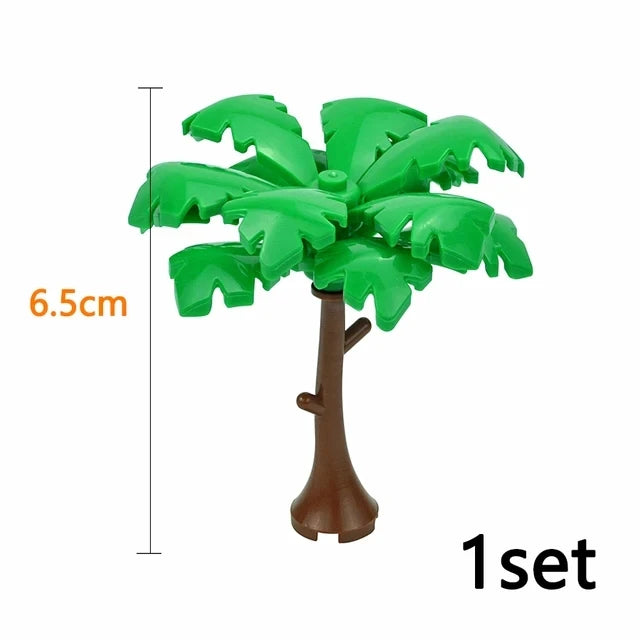DIY Plant Tree City Bricks Assemble MOC Pine Christmas Tree Model Building Blocks Educational Sunflower Brick For Children Gifts Elk-Valley 3D