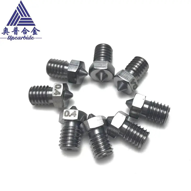 3D V6 Nozzle Solid Carbide 92.5hra Nozzle 3d Printer 0.4/0.5/0.6mm Nozzles for 3D Printer Elk-Valley 3D