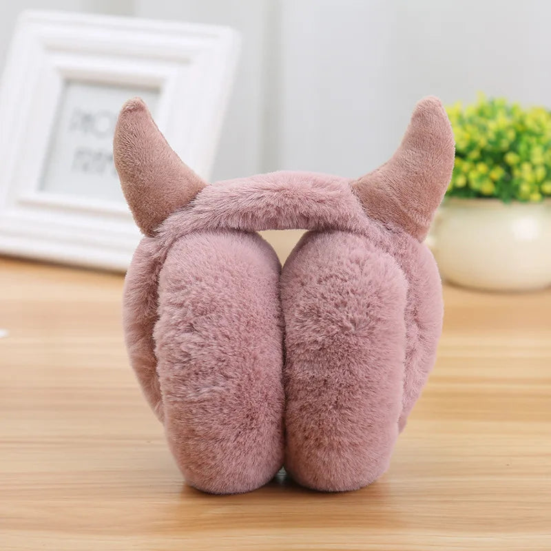 New Lovely Winter Warm Cat Ear Warmers Glitter Ears Plush Earmuffs for Women Playful Girls Ear Muffs Cold Protection Warm Hot Elk-Valley 3D