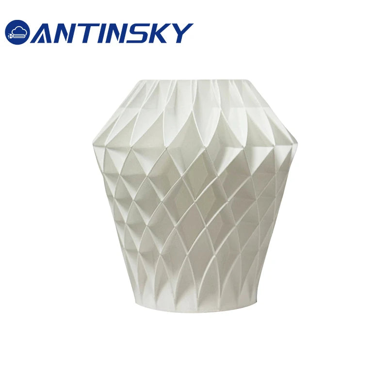 1 Wavy 3D Printed Vase Lampshade For Home, Living Room, Office, Flower Arrangement Decoration Crafts, Table Decoration Elk-Valley 3D