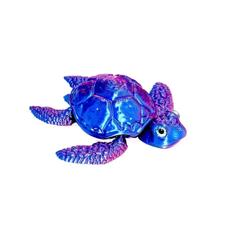 3D Printed Turtle Multi Joint Movable Ornament Versatile Shapes Creative Home Office Desktop Ornament 2025 New Year Gift Crafts Elk-Valley 3D