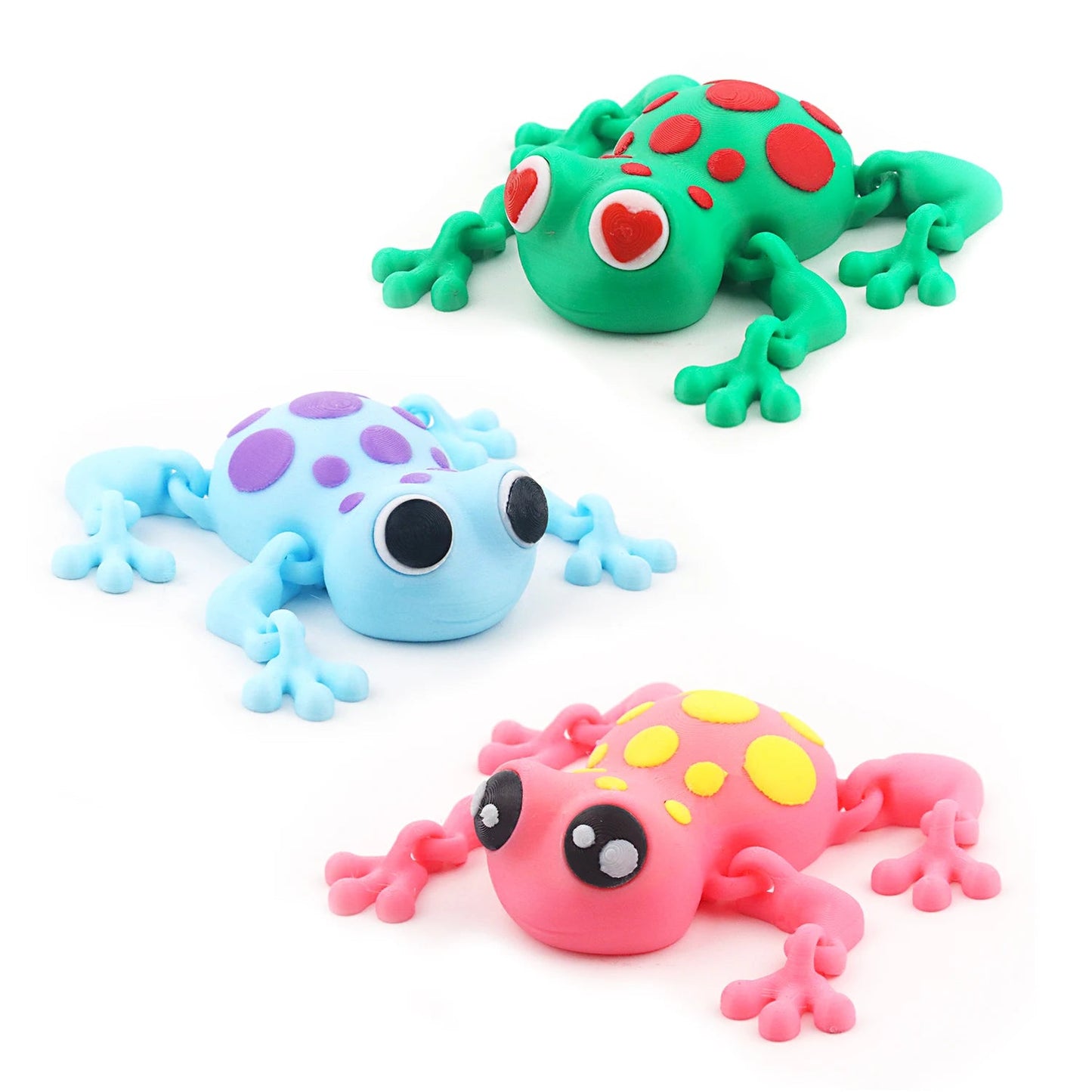3D printed spotted frog with movable joints, simulated animal model decoration toy Elk-Valley 3D