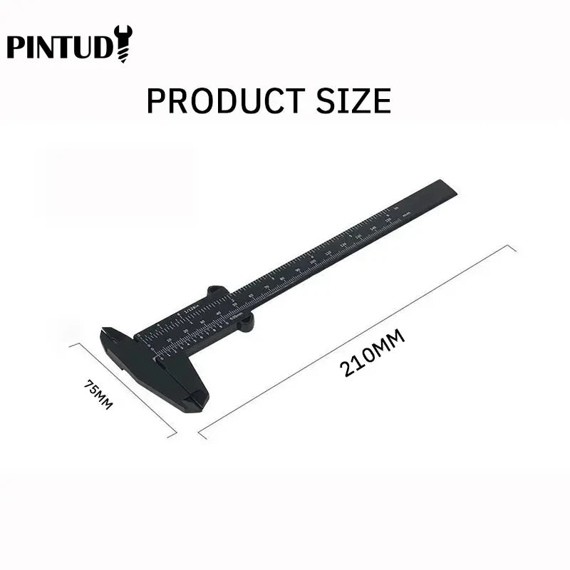 1PC Plastic Vernier Caliper Digital Display Caliper Mini Text Play Caliper Student Vernier Ruler 0 to 150mm Measuring Tool Elk-Valley 3D