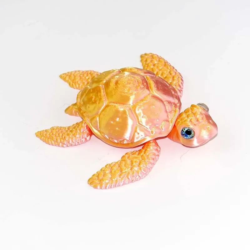 3D Printed Turtle Multi Joint Movable Ornament Versatile Shapes Creative Home Office Desktop Ornament 2025 New Year Gift Crafts Elk-Valley 3D