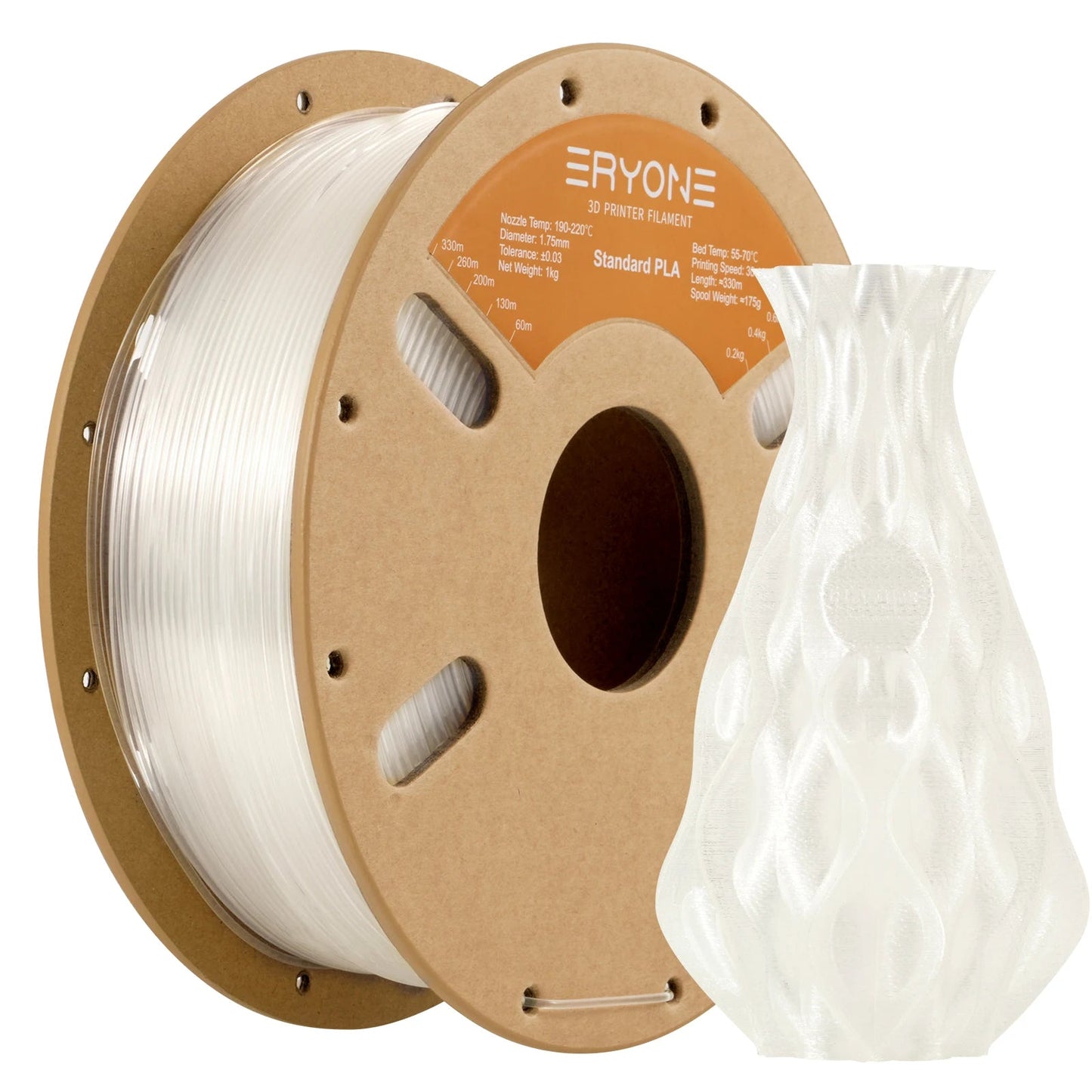 ERYONE Standard PLA Filament 1kg 1.75mm High Quality 3D PLA  Low Shrinkage Consumable For 3D Printer Fast Shipp Elk-Valley 3D