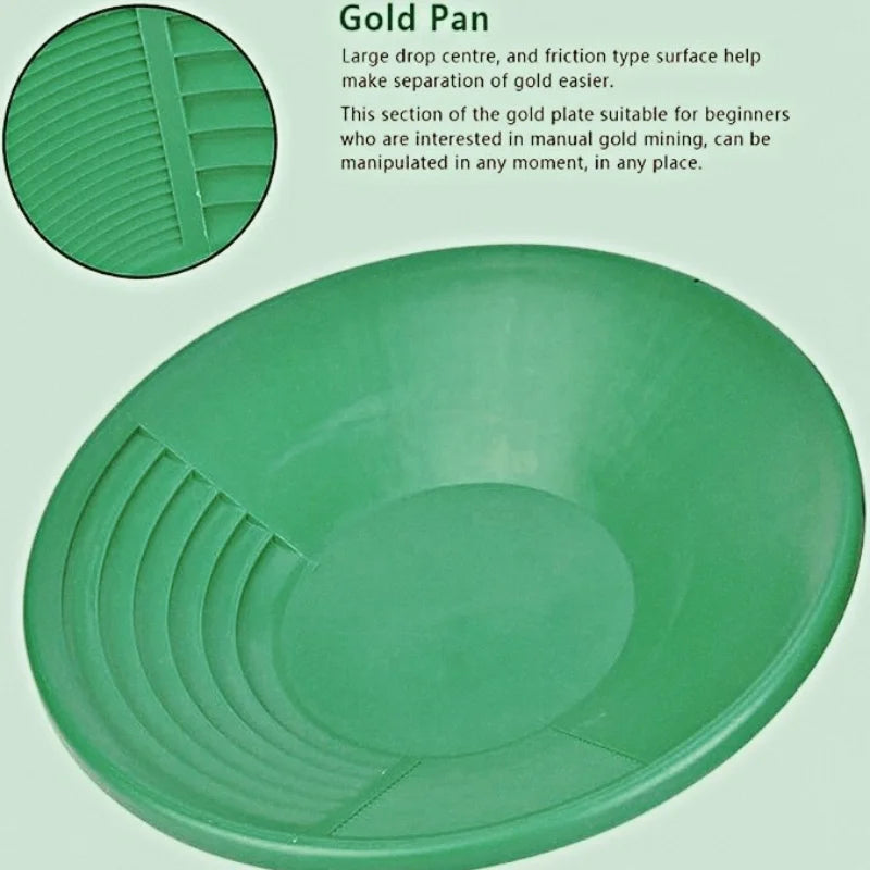 Hot Sale Plastic Gold Pan Basin Nugget Mining Pan Dredging Prospecting River Tool Wash Gold Panning Equipment Elk-Valley 3D