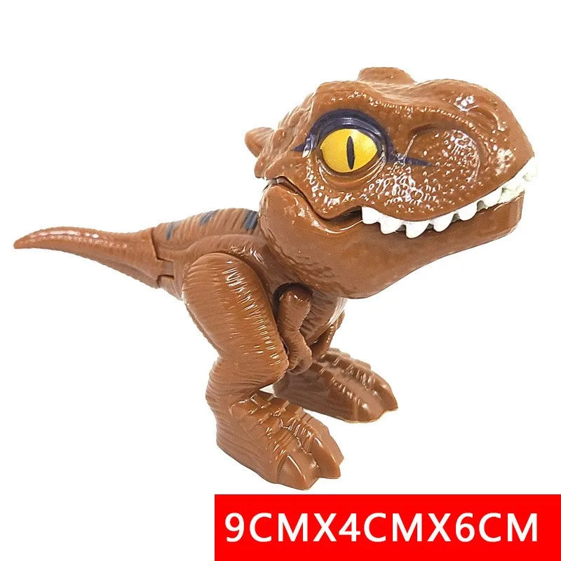 Children Jurassic Biting Finger Dinosaur Animals Model Toys Movable Joints Tricky Chameleon Hippo Kids Birthday Christmas Gifts Elk-Valley 3D