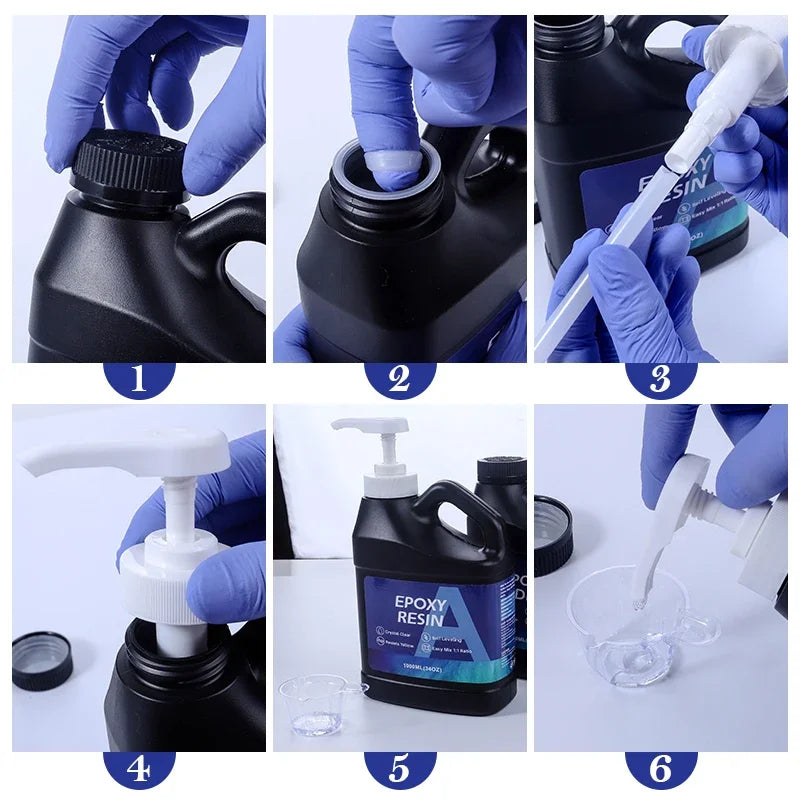 2000ML Epoxy Resin Kit Easy Mixing Crystal Clear Epoxy Resin Bubble-Free Anti-Yellowing Resin for Casting, DIY, Resin Art, Molds