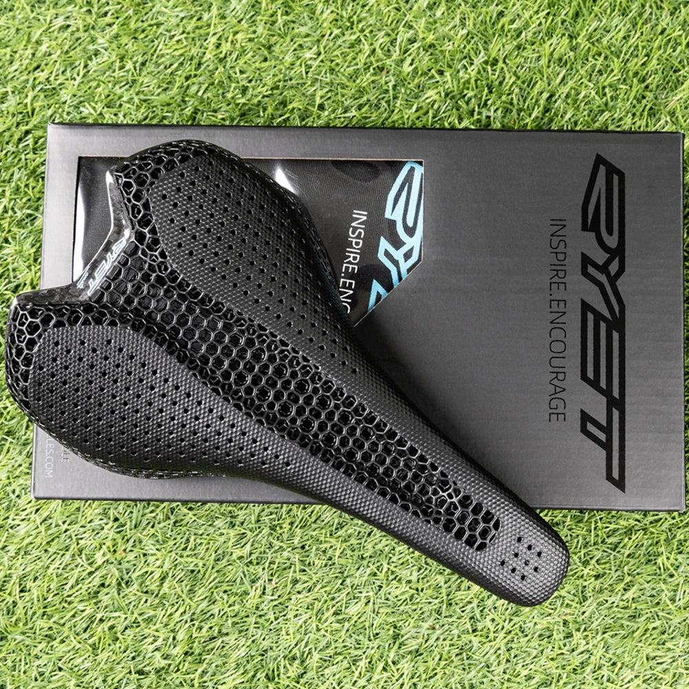 RYET Carbon 3D Printed Saddle Ultralight 175g 7*9 Bike Seating For Men Women Triathlon Road MTB Mountain Gravel Cycling Parts Elk-Valley 3D