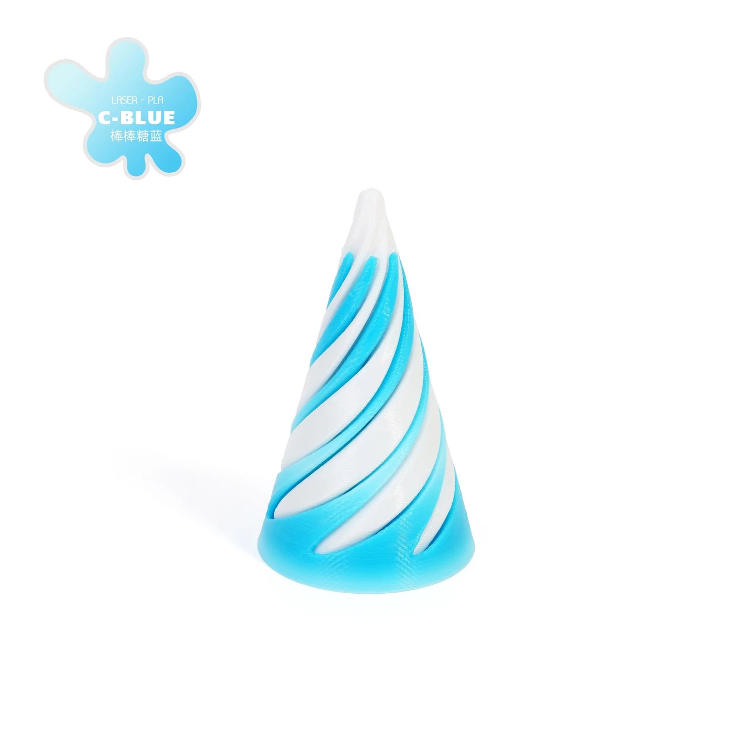 3D Printed Decoration Mini Vortex Printed Spiral Conae Fidget Toy Impossible Pyramid Passthrough Sculpture Thread Illusion Gift Elk-Valley 3D
