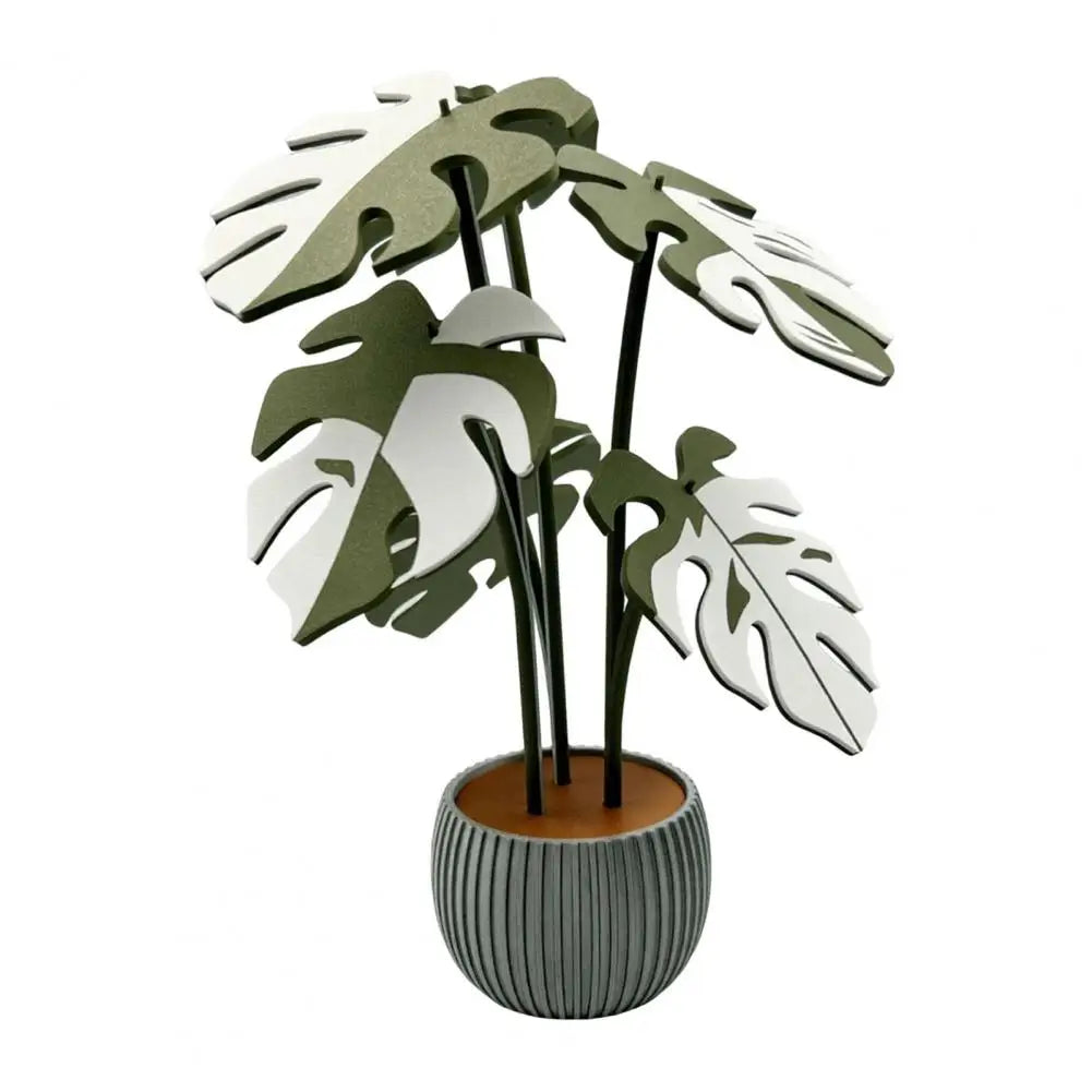 Monstera Leaf Coaster Leaf Shape 3D Printed Dining Table Coasters Tropical Leaf Coaster Heat Resistant PLA Anti-scald Mat Elk-Valley 3D