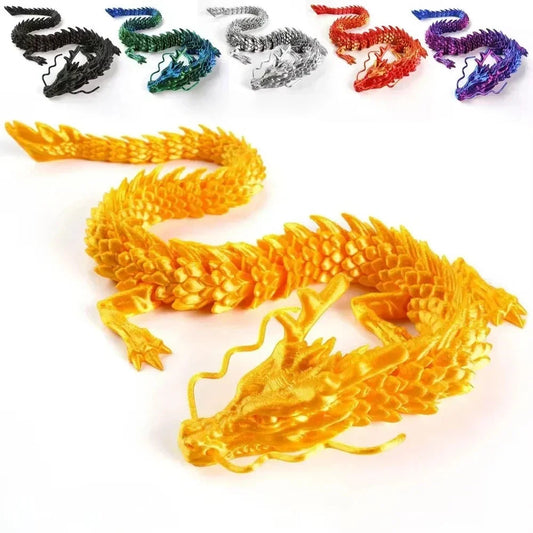 30/90 CM New 3D Printed Chinese Dragon Full Body Joints That Can Move Home Furnishings and Decorations Figurines Ornaments Elk-Valley 3D
