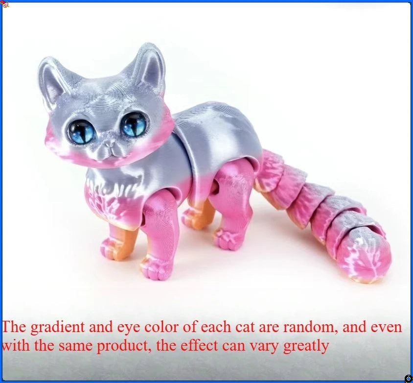 3D printed cats, 3D animals for stress relief, desktop decorations suitable for office workers, and small ornaments for adults Elk-Valley 3D
