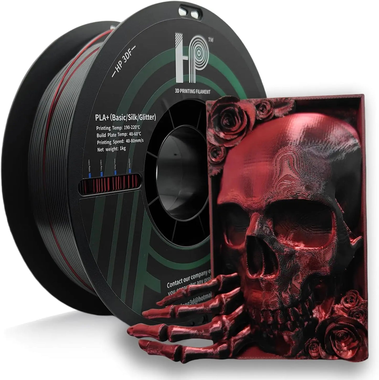 3D Printer Filament,HP3DF PLA Filament,1.75mm Dimensional Accuracy +/- 0.02mm, 1KG Spool (2.2 lbs),Fit Most FDM Printer (Mystic）