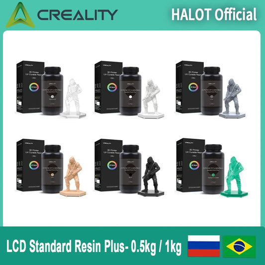 Creality Original 3D Printer Resin LCD Standard Photopolymer Resin for LCD 3D Printing 405nm UV-Curing Resin 1000g-500g /bottle Elk-Valley 3D
