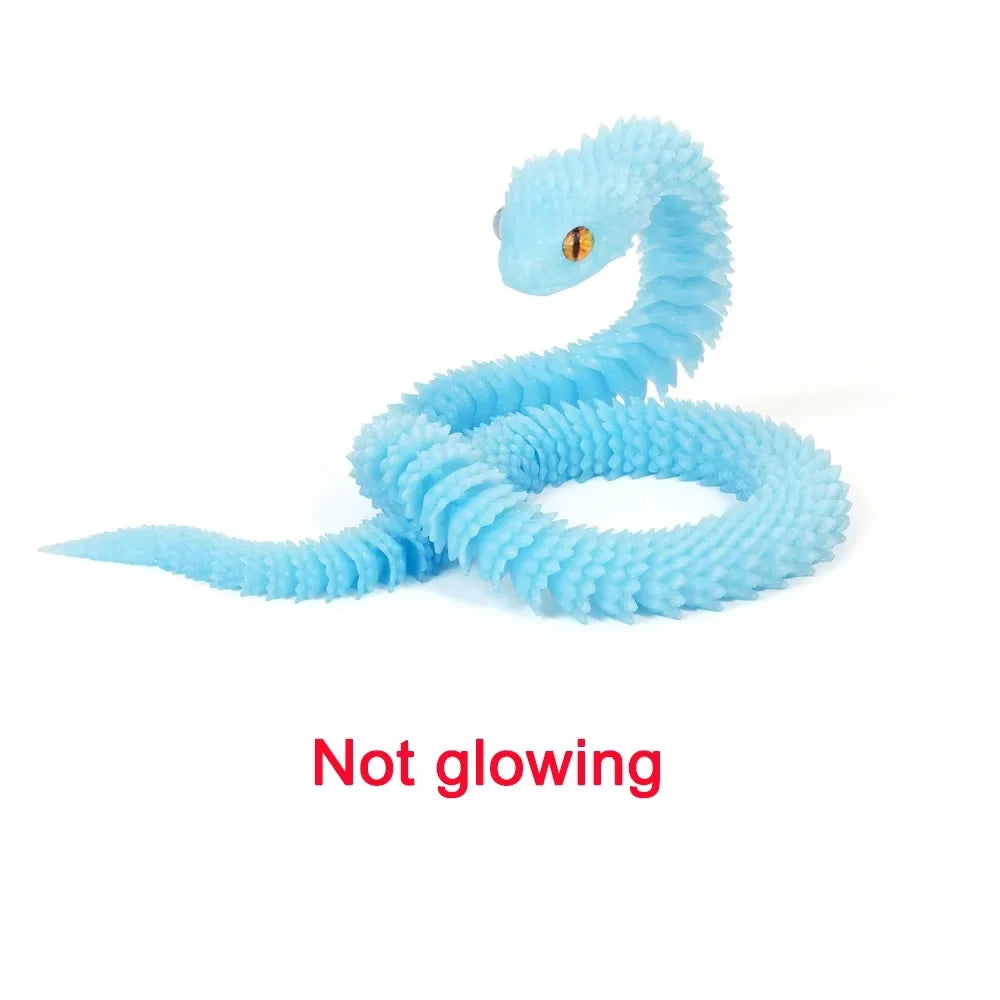 30/40cm 3D Printed Snake Toys Funny Rotatable Articulated Printed Snake Craft Ornament Simulation Animal Home Desktop Ornament Elk-Valley 3D