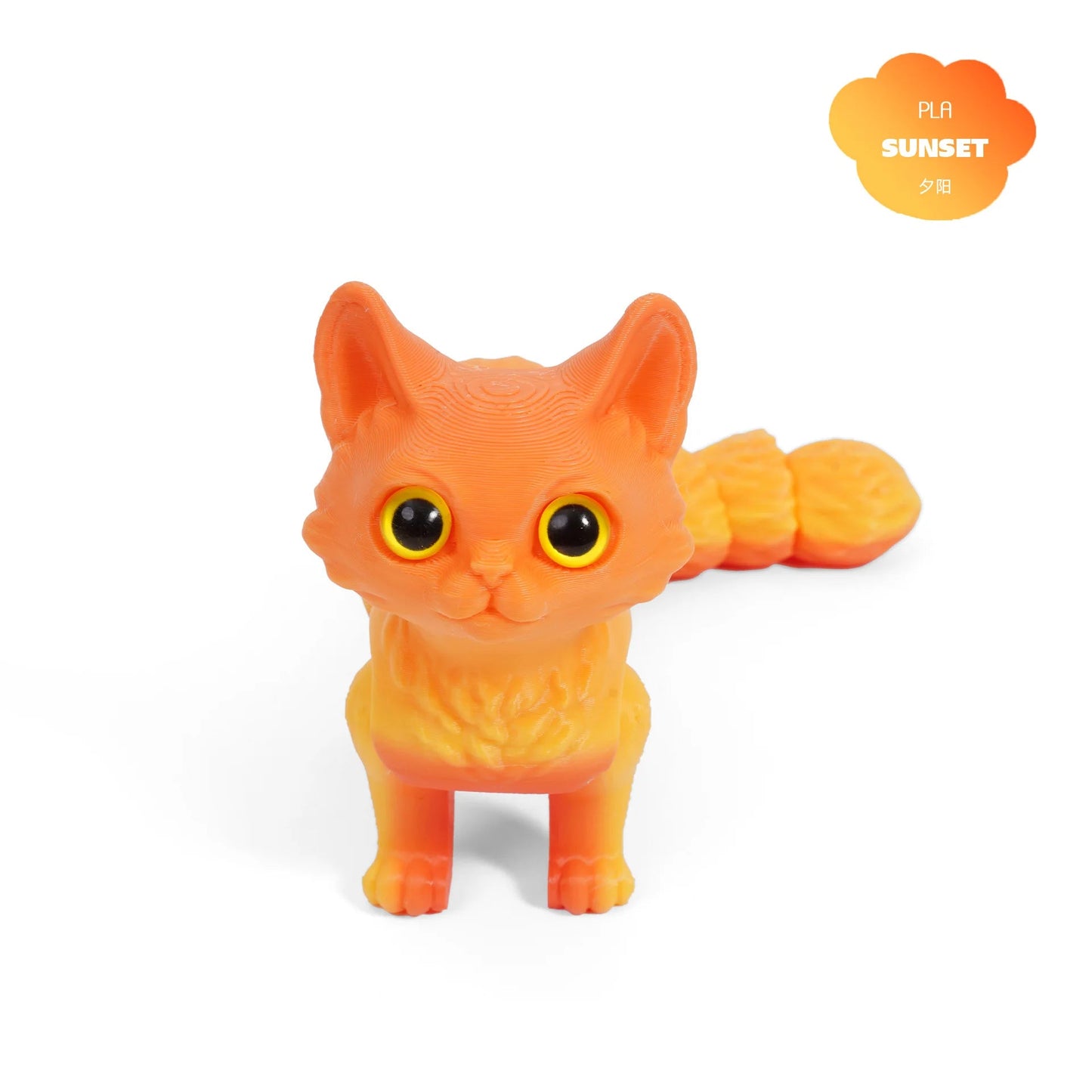 3D Printed Cute Cats Tail Joint Movable Kawaii Kitten Ornament Room Decor Car Decorations Desktop Decorations Gifts To Friends Elk-Valley 3D