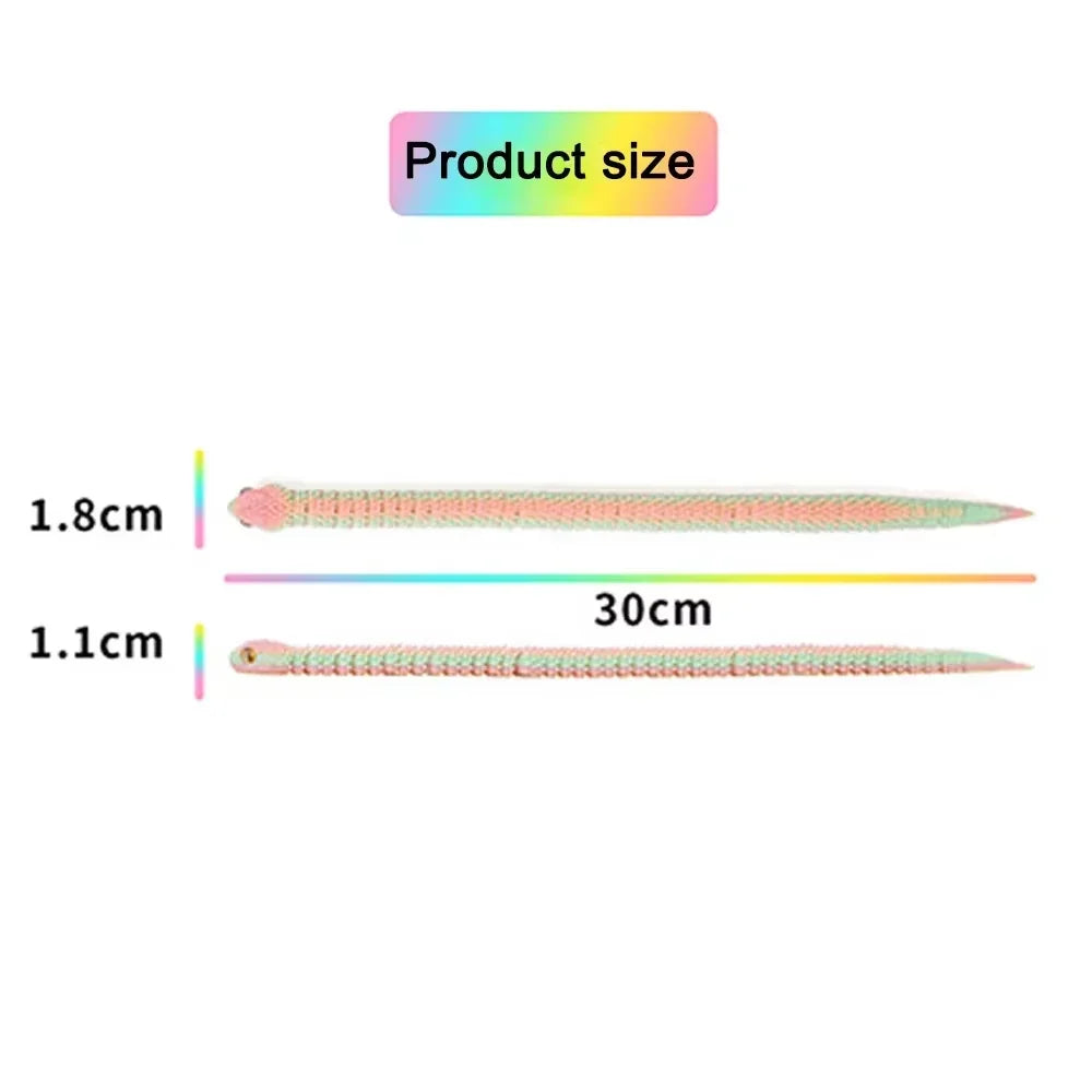 30/40cm 3D Printed Snake Toys Funny Rotatable Articulated Printed Snake Craft Ornament Simulation Animal Home Desktop Ornament Elk-Valley 3D