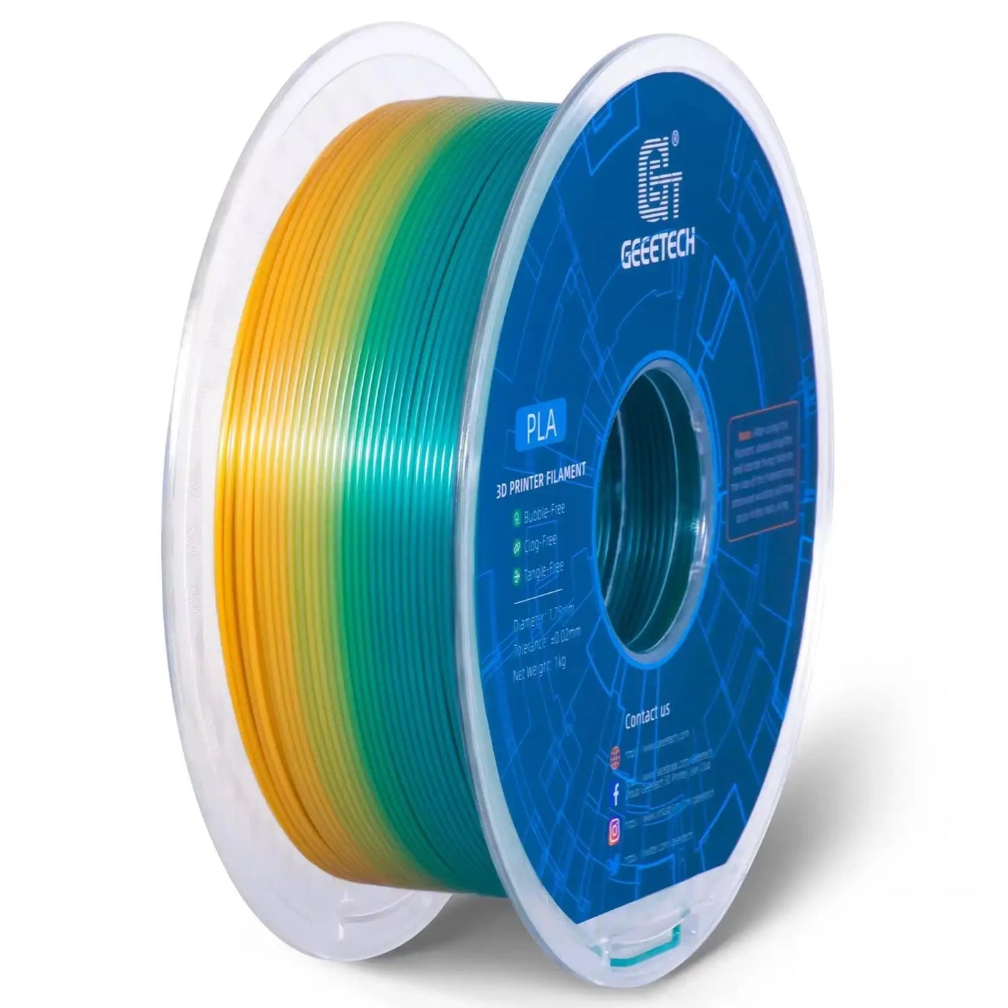 Geeetech 3d printer Filament PLA PETG Plastic 1kg 1.75mm,Tangle-Free, 3d printing wire materials, black, white, vacuum packaging Elk-Valley 3D