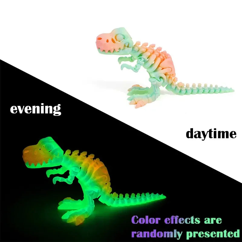 3D Printed Dragon Dinosaur Model Joints Can Move Freely Desktop Craft Ornament Gifts for Kids For Landscaping Decoration Elk-Valley 3D