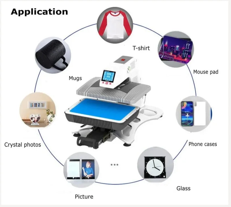 2025 New 3D Sublimation Heat Transfer Printer Vacuum Press Machine for Cases Mugs T-shirts Plates Multifunctions Elk-Valley 3D