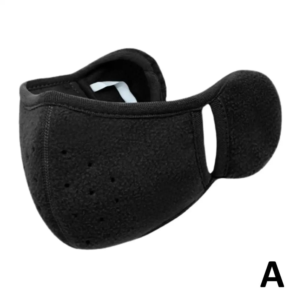 Winter Fleece Earmuffs with Windproof Mouth Cover Unisex Warm Ear Warmer Breathable Face Mask for Outdoor Activities Elk-Valley 3D