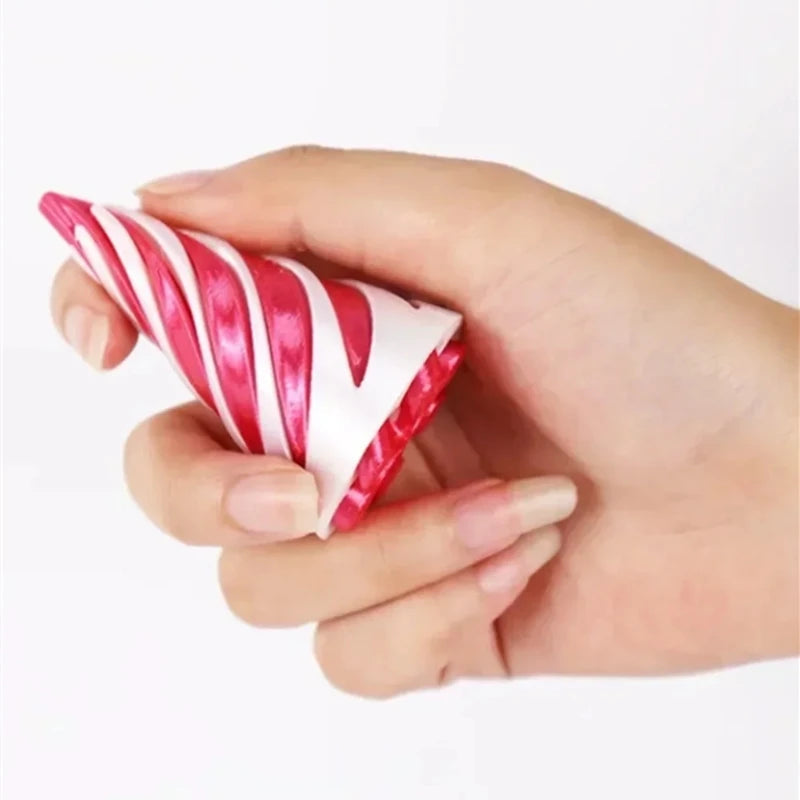 3D Printed Spiral Cone Pyramid Passthrough Sculpture Pass Through Pyramid Toy Mini Vortex Thread illusion Cone Spiral Ornaments Elk-Valley 3D