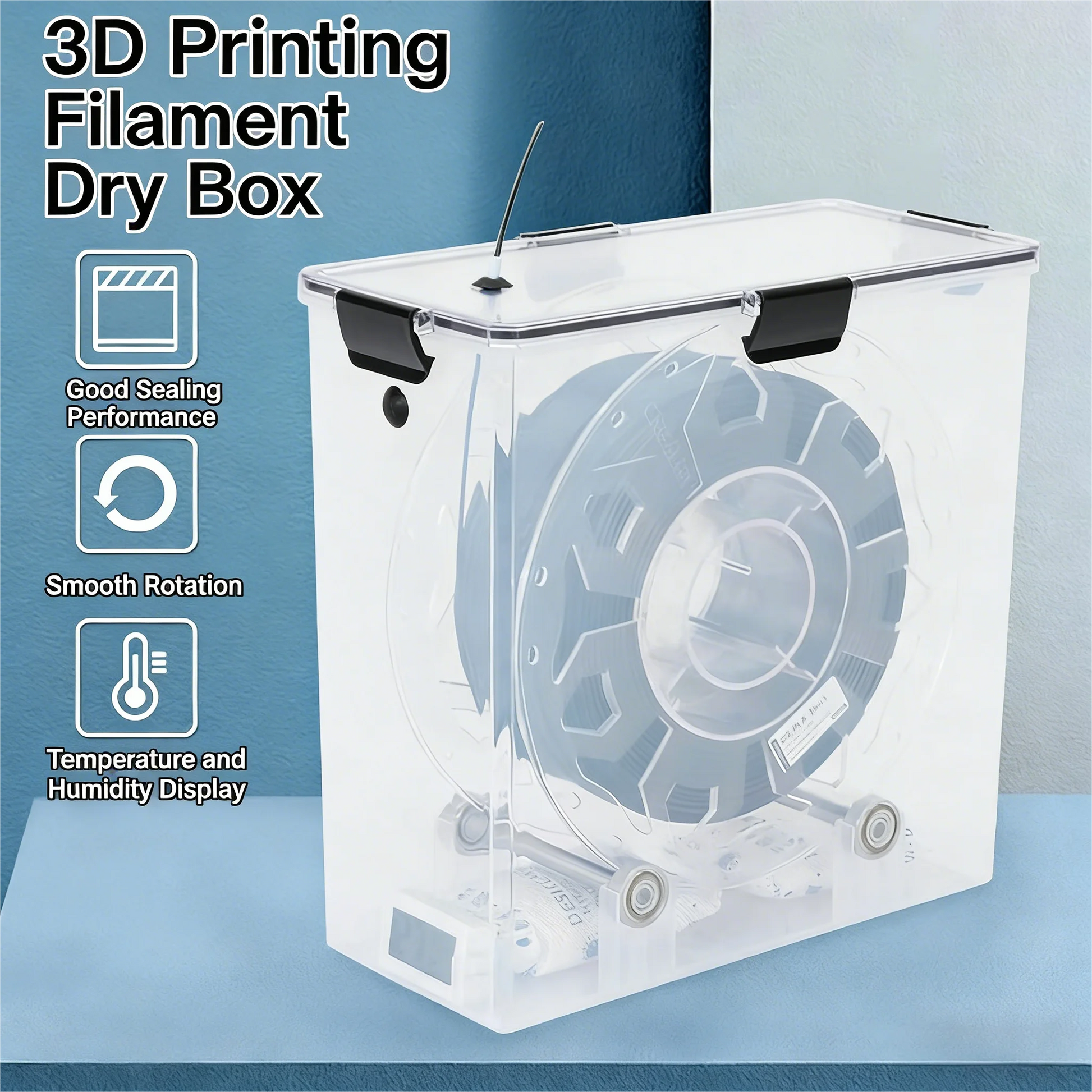 3D Printer Parts Filament Dryer Box Airtight Moisture-Proof Real-Time Monitoring Tool Storage Box Holder Elk-Valley 3D