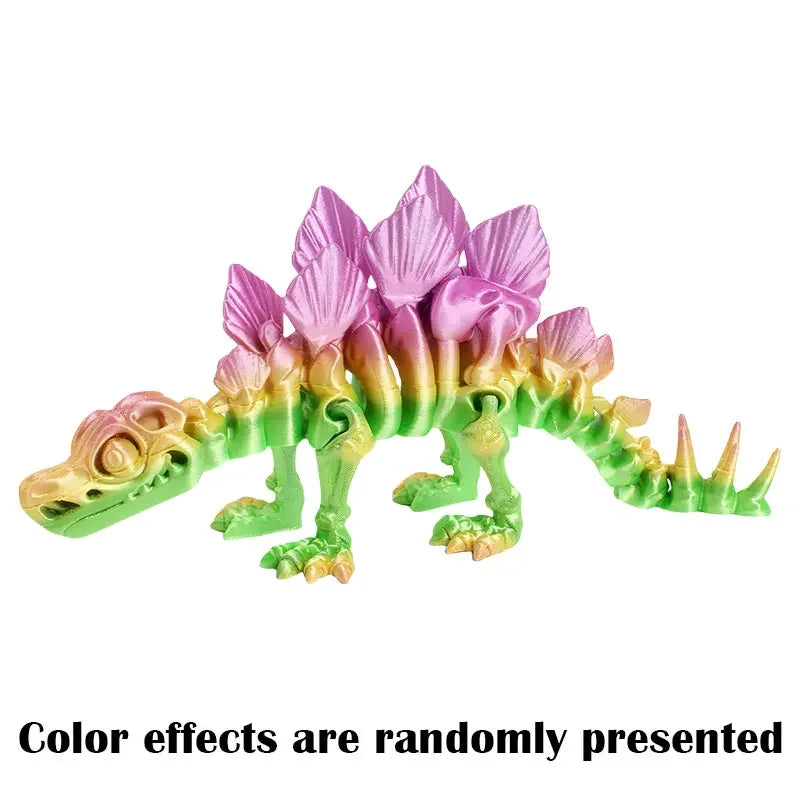 3D Printed Dragon Dinosaur Model Joints Can Move Freely Desktop Craft Ornament Gifts for Kids For Landscaping Decoration Elk-Valley 3D